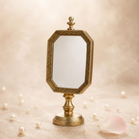 Tabletop Mirror Stand Vintage-Design Ornate Mirror Stand Embossed