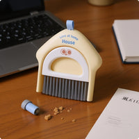 Desktop Cleaning Brush Compact House-Shaped Cleaning Brush Arched Handle