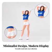White Headband Female Miniature Figurine Painted 1/64 Scale Figurine