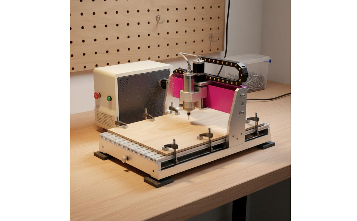 Small CNC Engraving Machine Fully Automatic Desktop CNC Machine Portable Machining Equipment for Students, Hobbyists, School, Workshop