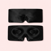 3D Contoured for Sleeping Blackout Light Blocking Masks for Travel, Unisex with Adjustable Strap, Black