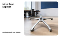 Curved Arms Five-Leg Chair Base Reinforced Office Chair Base Stable