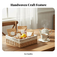 Woven container Decorative Woven basket with Handles Desktop Tidy for Closet, Families