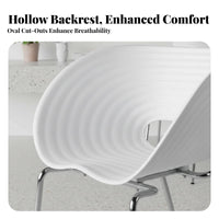 Ribbed Shell Chair Modern Design Indoor Furniture Easy Assembly for Dining Room