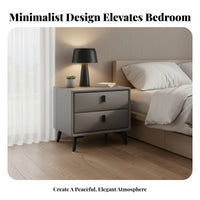 Two-Drawer End Table Minimalist and aesthetic Nightstand Space-Saving for residents