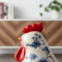 Ceramic Cockerel Figurine American Retro Design Farmhouse Chicken Decor