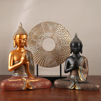 Large Thai Buddha Statue Resin Figurine for Southeast Asian Decor