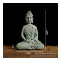 3 Pieces Stone Buddha Decor Tea Pet Zen Figurine Set for Aquarium