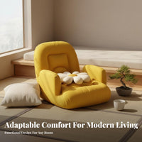 Adjustable Backrest Lounger Multi-Position Lazy Sofa Space-Saving Foldable for Students, Teens, perusing