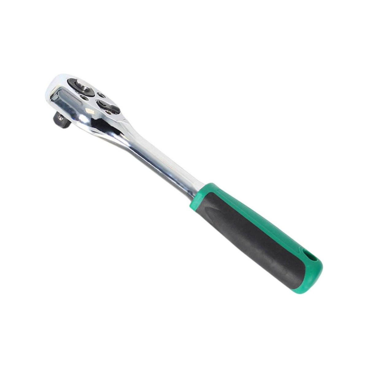 3/8-Inch Ratchet Wrench with Sockets Cushioned Ratchet Wrench Chrome Tool Comfortable Grip for Diyers, Mechanics, Cyclists, Workshop, Tight Confined Areas, Two-Wheeler Maintenance