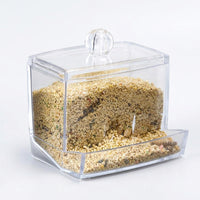 Automatic Cat Feeder and Waterer Set, Clear Acrylic Cat Bowls, Automatic Pet Food Dispenser for Small Animals, Transparent Design