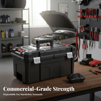 Multi-Layer Tool Container Heavy-Duty 3-Tier Cantilever Tray Case Large Capacity