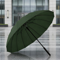 Solid Color Umbrella with Hook Handle Easy-Grip Straight Handle Umbrella Classic Minimalist for Commuters, Professionals, Commuting, Business, Travel