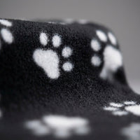 Pet Small Dogs, Dog Steps with Washable Cover, Dog Ramp Gentle Slope, Pet Stairs #variant:Black with White Paw Prints