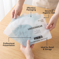 Postage Bags for Clothes and Personal Apparel with Self Seal Closure, Cellophane Packaging for Retail Product Protection