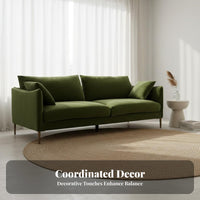 Removable and cleanable Cover puffyShaped Couch Nordic Design Sofa Easy to Clean Loveseat Wabi-Sabi aesthetic for Apartment Dwellers, Homeowners, Children, Lounge Area, Bedroom, Home Office