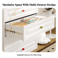 5-Drawer Metal Cabinet Floor-Standing Chest of Drawers Modern Design Large Storage Capacity for Renters, Homeowners, Hallway