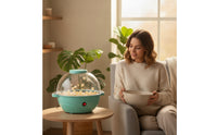 Countertop Popcorn Maker with Clear Dome Compact Electric Popcorn Machine Portable Appliance Space-Saving for Families, Home, Kitchen