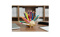 Cute Cartoon Hedgehog Holder Multifunctional Hedgehog Pen Holder Multipurpose Resin Desk Organizer for Kids