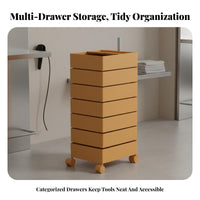 Salon Assistance Cart Space Saving Multi-Tier Storage Trolley Rolling Utility Cart Sturdy Mobile Storage Cabinet on Wheels