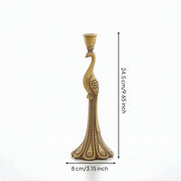Brass Candlestick Holder Elegant Decor Sturdy for Mantel