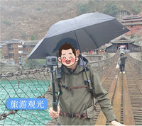 户外徒步便携雨伞固定架免手持雨伞夹具背包夹雨具伞配件绢花