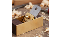 High Carbon Steel Blade Ebony Brass Block Plane Wear-Resistant Violin Maker's Plane Compact Size Long-Lasting for Woodworkers, Carpenters, DIY Enthusiasts