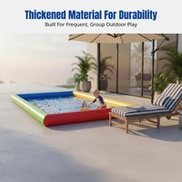 Inflatable Pool, Thickened Outdoor Swimming Pond for Kids, Fishing & Play Activities