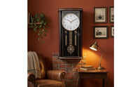Pendulum Wall Clock Glossy Finish Home Decor Arabic Numerals
