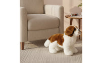 Soft Simulation Saint Bernard Stuffed Toy Cute Saint Bernard Stuffed Toy Realistic Stuffed Dog Figure Lifelike for Playtime