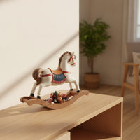 Horse Figurine with Rocking Base Tabletop Rocking Horse Figurine Cute Decoration for Mantel