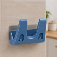 Pot Lid Holder Wall Mounted, Metal Pan Lid Rack, Nail Lid Organiser for Cupboard, Modern Kitchen Organiser 14.5x18.5x4.5cm