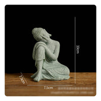 3 Pieces Stone Buddha Decor Tea Pet Zen Figurine Set for Aquarium