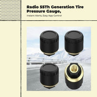 wirelesslink fifth-generation Tire Pressure tracking System, External Sensors, Motorcycle, Instant Pressure & Temperature Display, Waterproof LCD Display