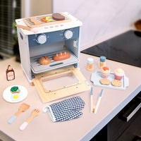 Wooden Pretend Play Kitchen Stove with Oven for Kids, Educational Toy
