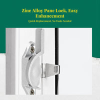Sliding aperture Lock, Aluminum Alloy Half-Moon Latch, Security Lock for Sliding panels and Doors, Adjustable No-Drill Installation, Household Security