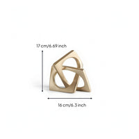 Geometric Sculpture Metal Abstract Sculpture Modern for Living Room, Entryway