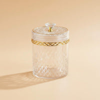 Sealed Jar Set Airtight Tea Storage Jar Golden Finish for Kitchen