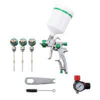 HVLP Gravity Feed Spray Gun Kit with Multiple Nozzle Sizes