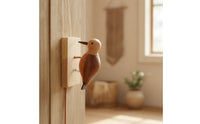 Wooden Door Chime Rustic Bird Door Chime Handcrafted Bird Ornament for Nature Lovers, Homeowners, Entryway, Porch