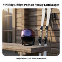 Lavender ski helmet, adjustable fit