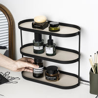 Iron Art Entryway Organizer Rack for Cosmetics and Jewelry, 3-Tier Desktop Storage