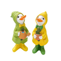 Duck Statue with Umbrella Cute Duck with Umbrella Statue Weatherproof for Patio