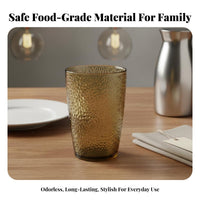 Drop-Resistant Shatterproof Acrylic Tumbler Long-Lasting Colored Plastic Water Cup Vibrant Colors for Children, Families, Home, Everyday Use