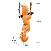 Climbing Squirrel Figurine Gift Squirrel Hanging Decoration Outdoor for Balcony