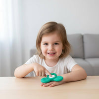 Gliding Rotating Clover Portable Textured Long-Lasting Silicone Worry Stone for Children, Students, School, Classroom, Homework