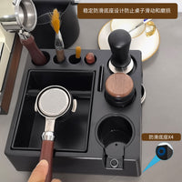 意式咖啡压粉座多功能ABS压粉底座咖啡机收纳架一体式咖啡敲击盒