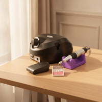 Rotary Electric Nail Drill Machine Multifunctional Nail Drill with Foot Pedal Low Vibration Appliance Quiet for Manicurists