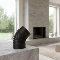 Heating Flue tube Elbow Corrugated Chimney Flue Elbow Heat-Resistant Fitting for Home Improvers