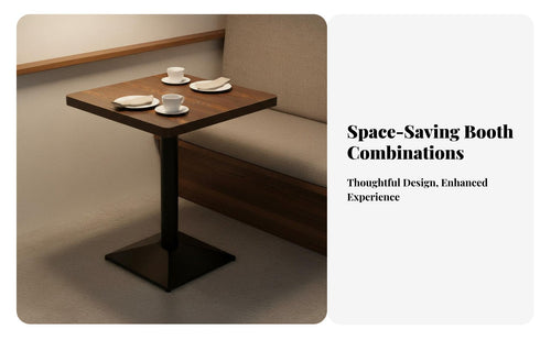 Comfortable Seating Cafe Wall Booth Easy to Clean Restaurant Table and Chair Set Modern Design Upholstered Booth Sofa Space-Saving for Bar Owners, Diner, Lounge